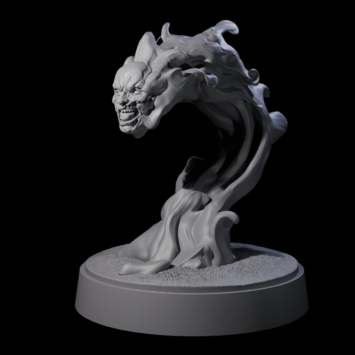 Spitting Flaming Skull A Miniature for Dungeons and Dragons, Pathfinder or other TTRPGs