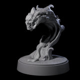 Spitting Flaming Skull A Miniature for Dungeons and Dragons, Pathfinder or other TTRPGs