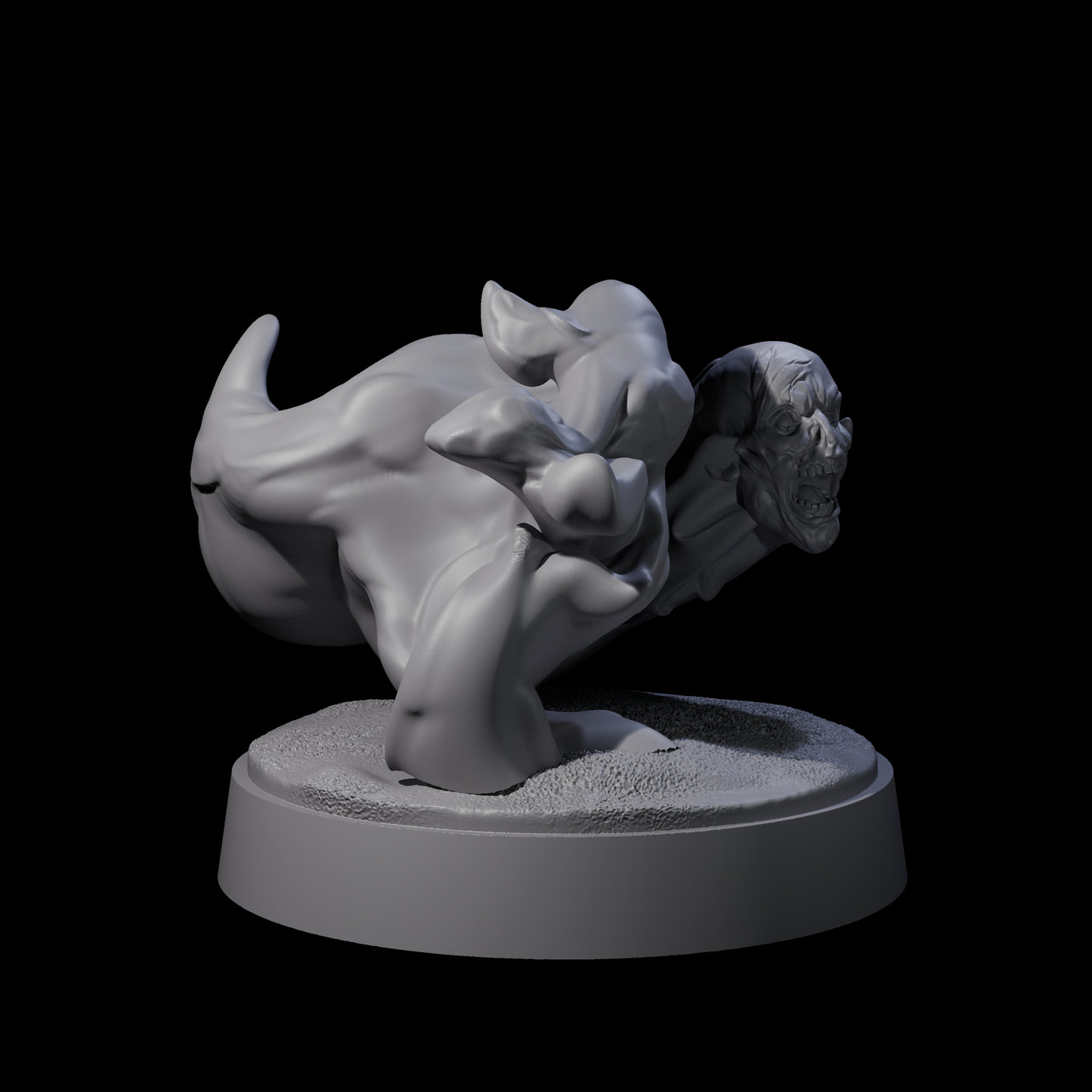 Spitting Flaming Skull B Miniature for Dungeons and Dragons, Pathfinder or other TTRPGs