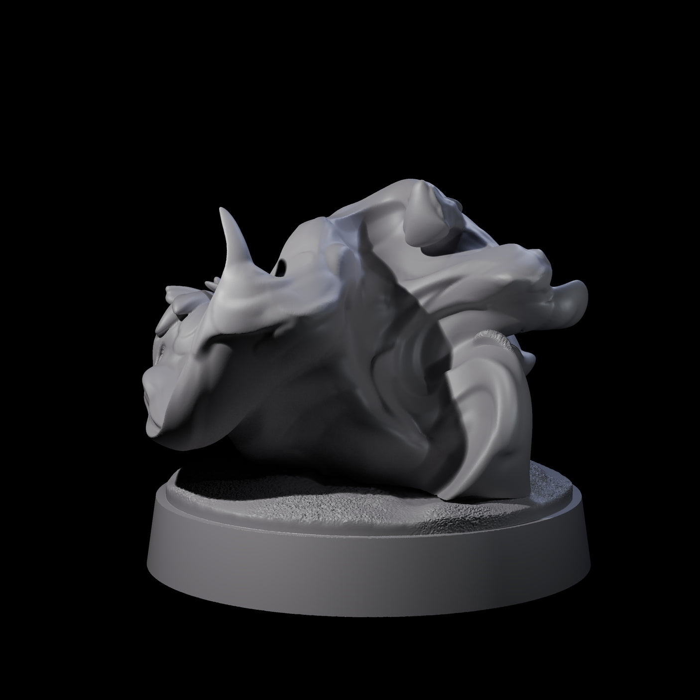 Spitting Flaming Skull B Miniature for Dungeons and Dragons, Pathfinder or other TTRPGs