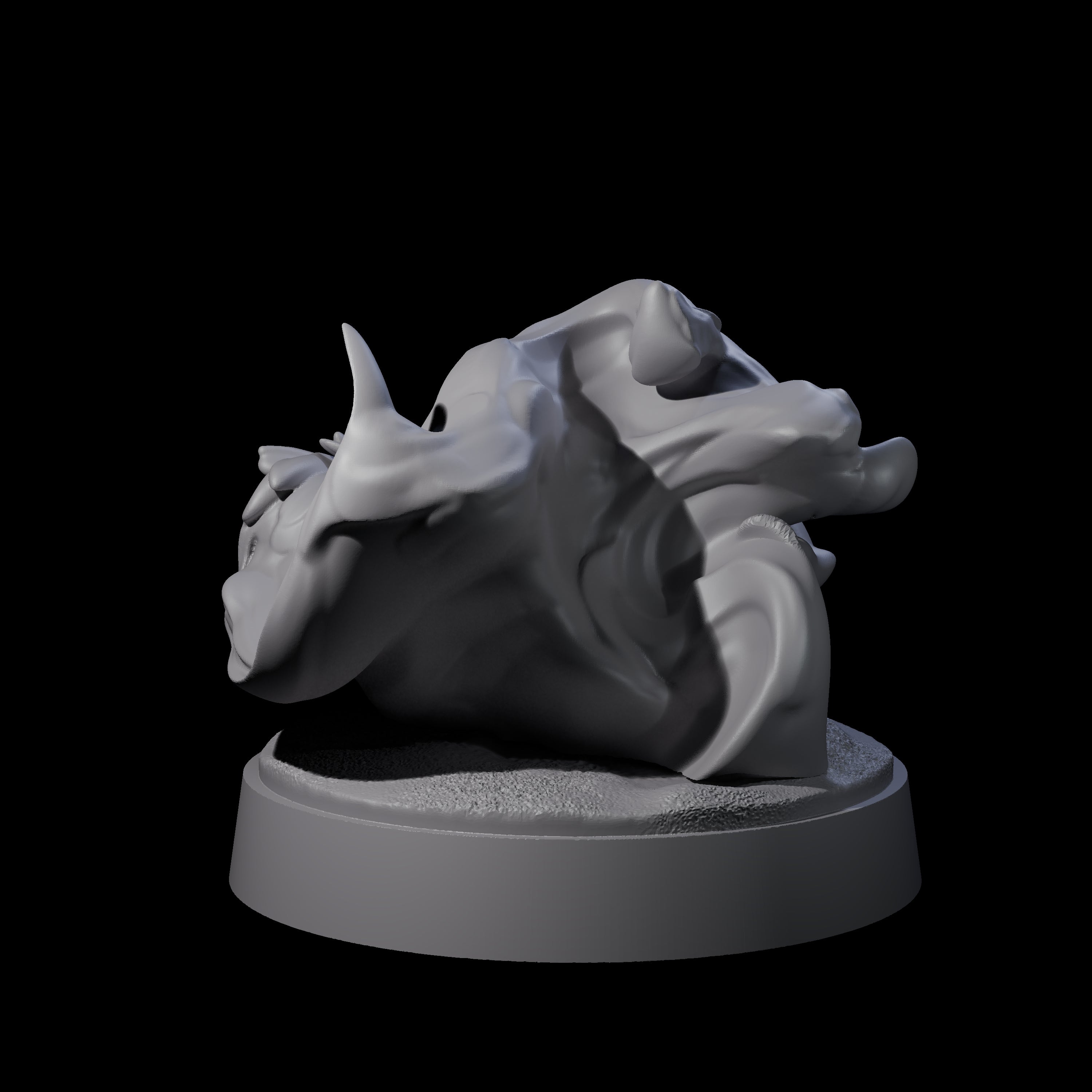 Spitting Flaming Skull B Miniature for Dungeons and Dragons, Pathfinder or other TTRPGs