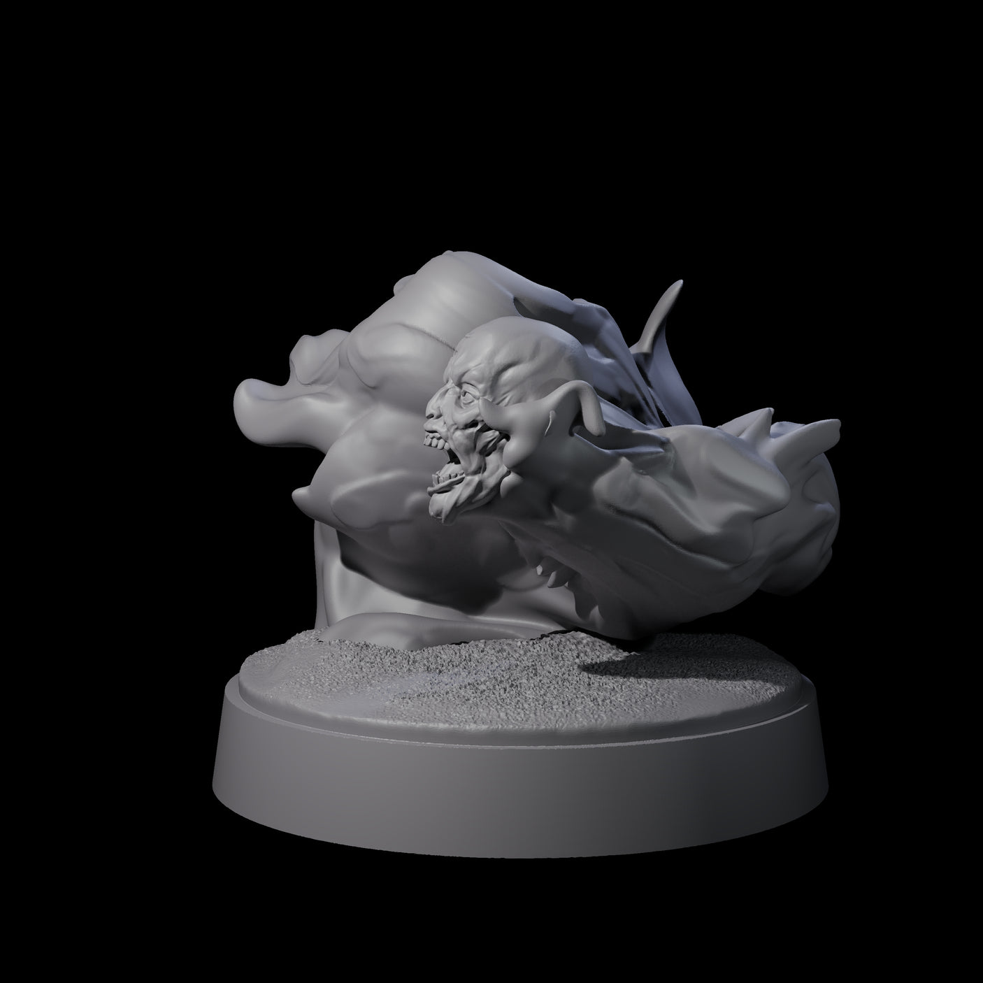 Spitting Flaming Skull B Miniature for Dungeons and Dragons, Pathfinder or other TTRPGs