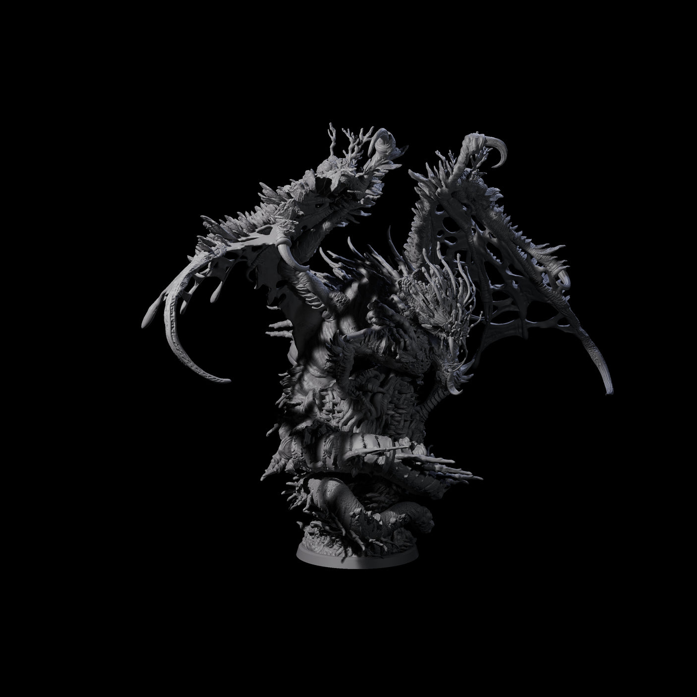 Spongey Mycelial Wyrm Miniature for Dungeons and Dragons, Pathfinder or other TTRPGs