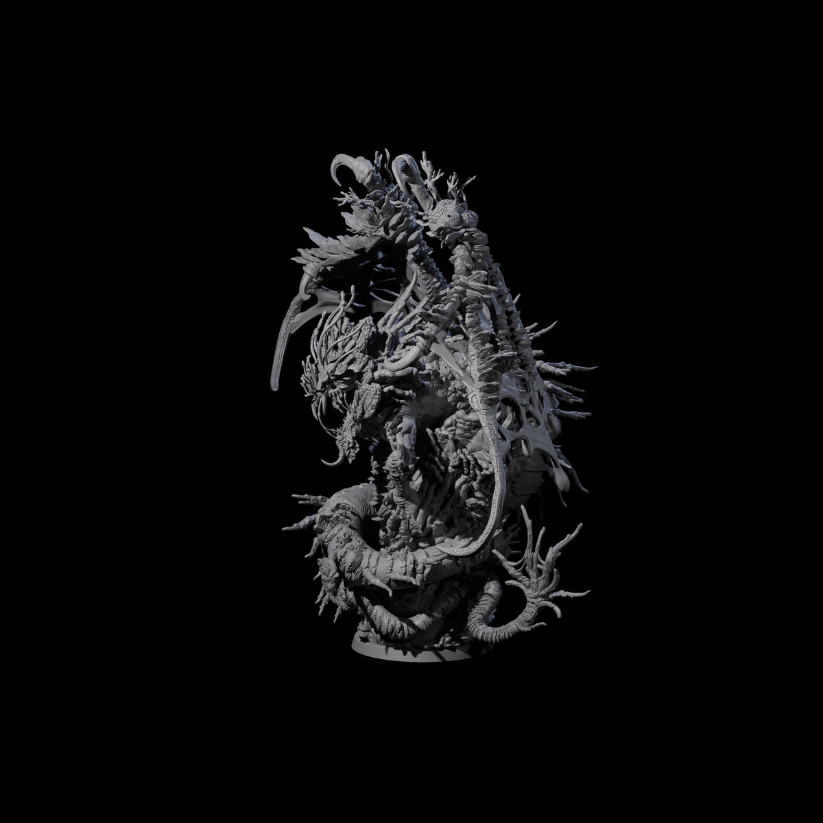 Spongey Mycelial Wyrm Miniature for Dungeons and Dragons, Pathfinder or other TTRPGs