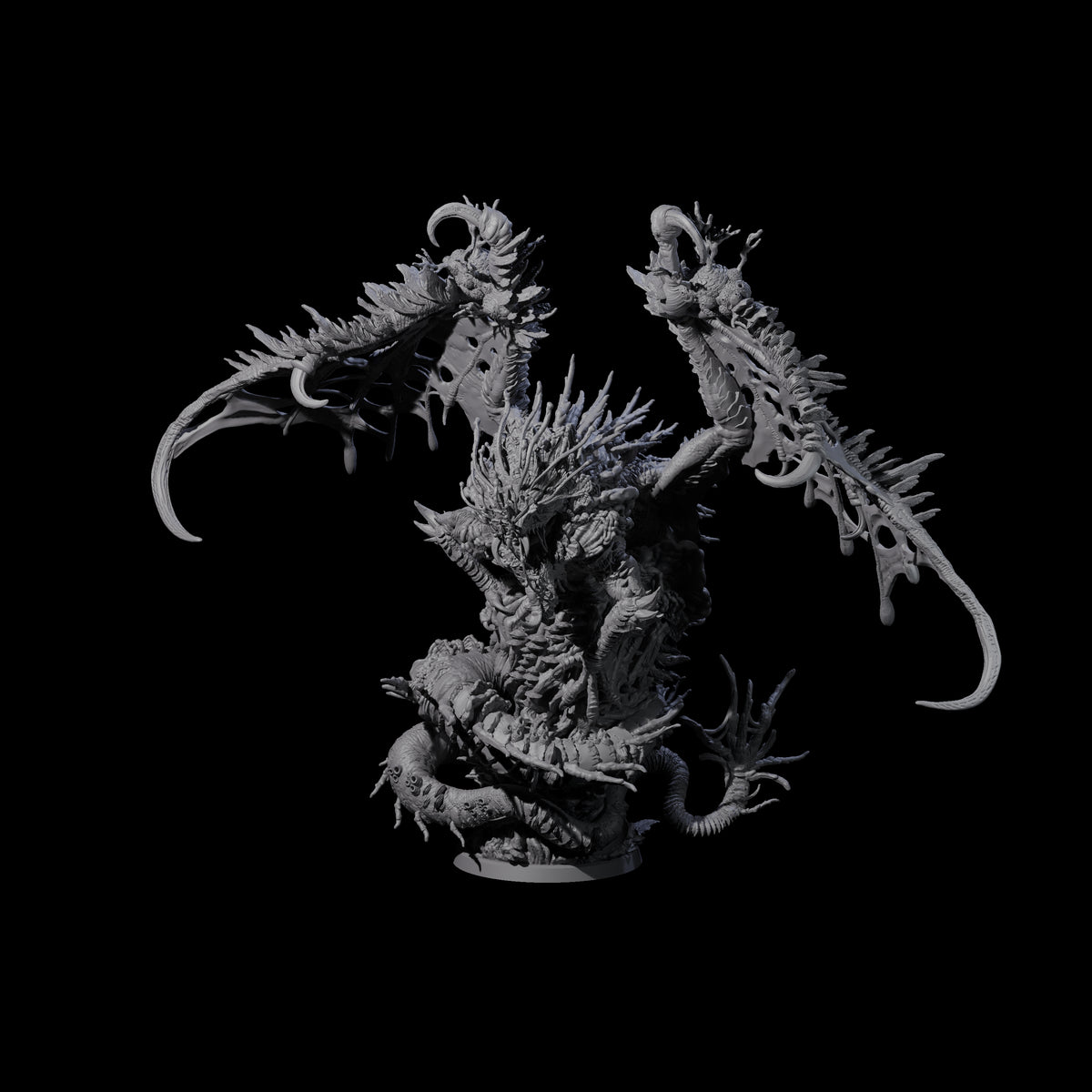 Spongey Mycelial Wyrm Miniature for Dungeons and Dragons, Pathfinder or other TTRPGs