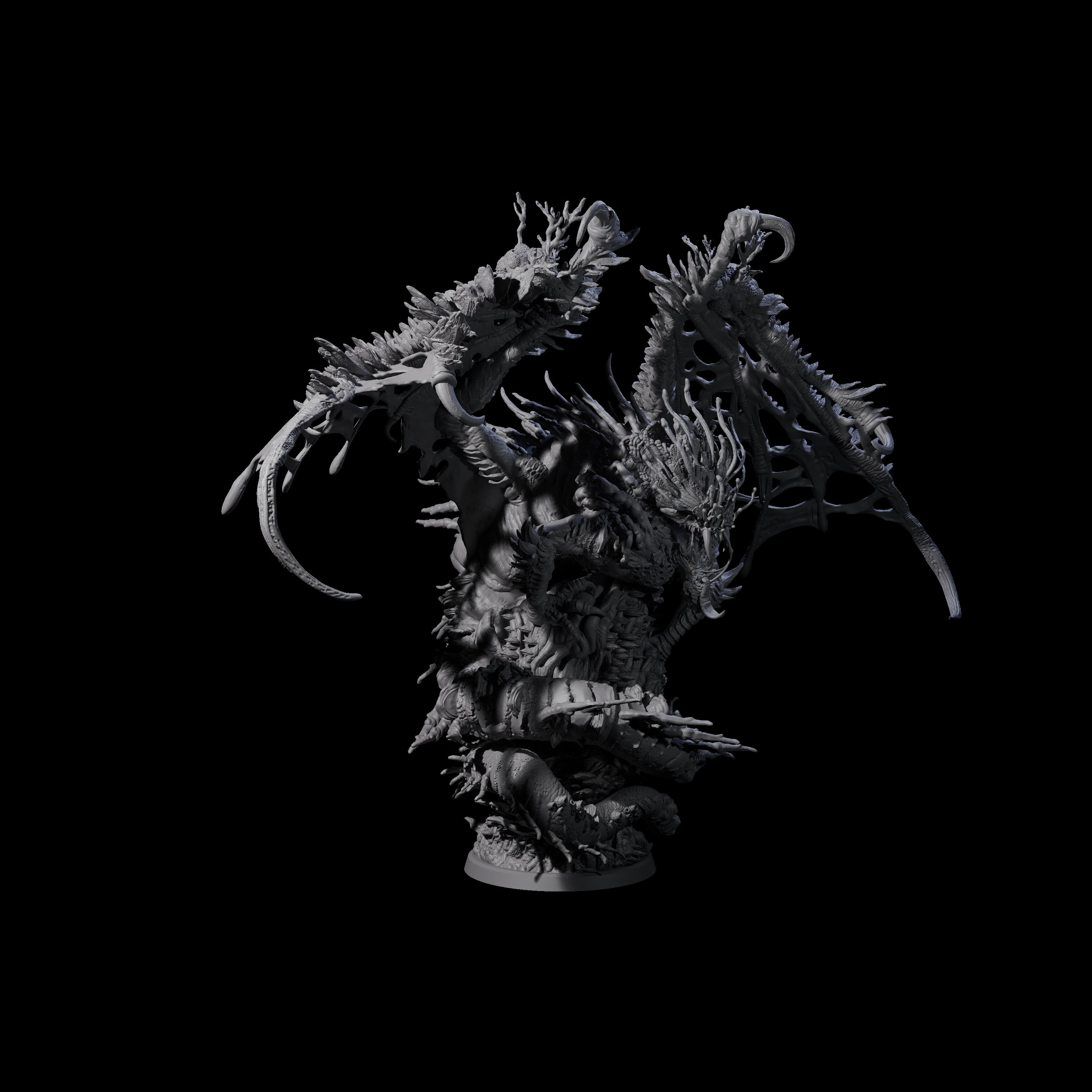 Spongey Mycelial Wyrm Miniature for Dungeons and Dragons, Pathfinder or other TTRPGs