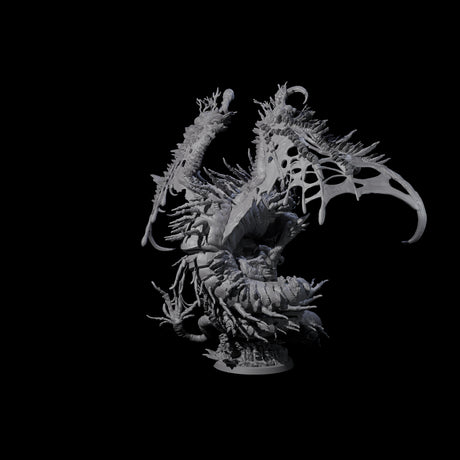 Spongey Mycelial Wyrm Miniature for Dungeons and Dragons, Pathfinder or other TTRPGs