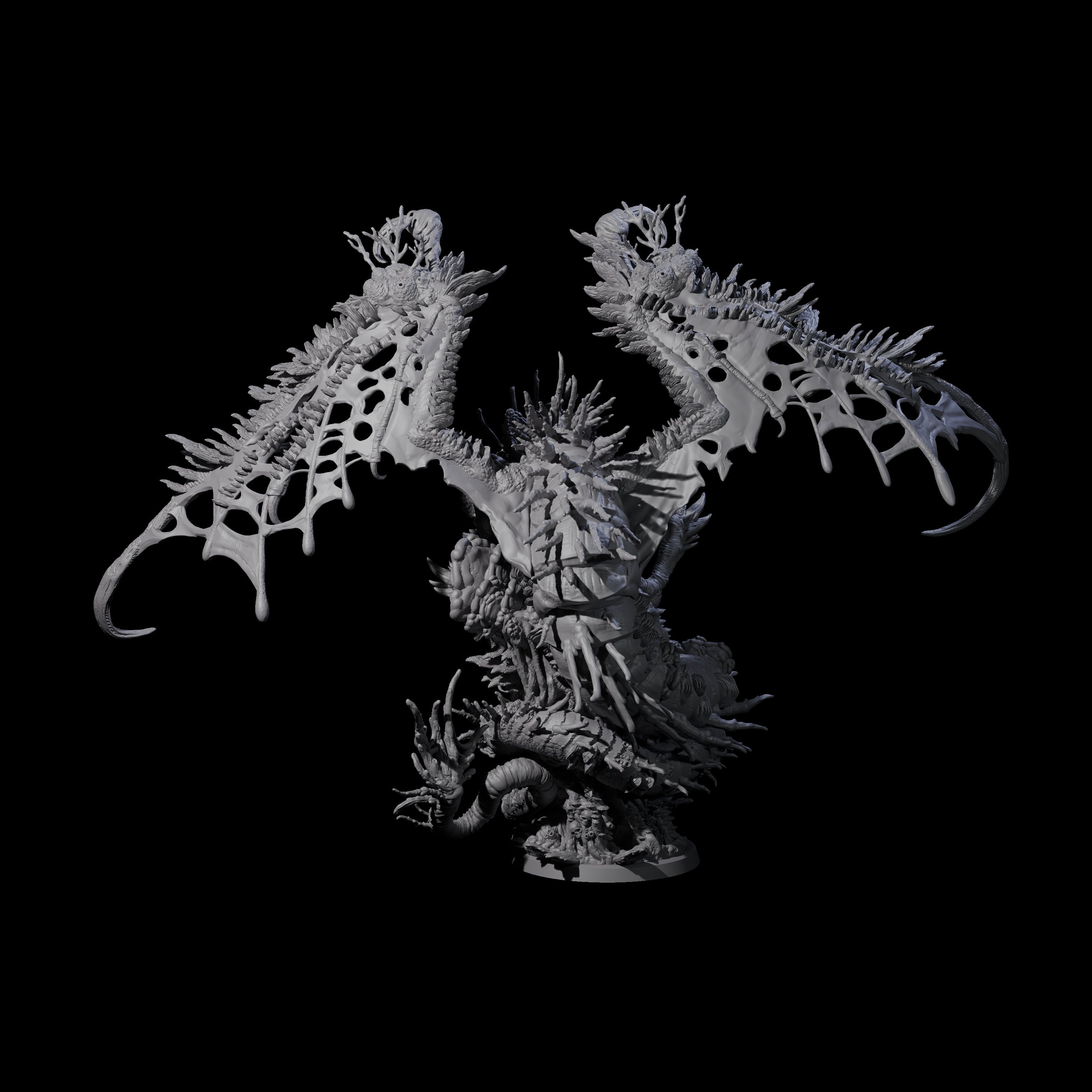 Spongey Mycelial Wyrm Miniature for Dungeons and Dragons, Pathfinder or other TTRPGs