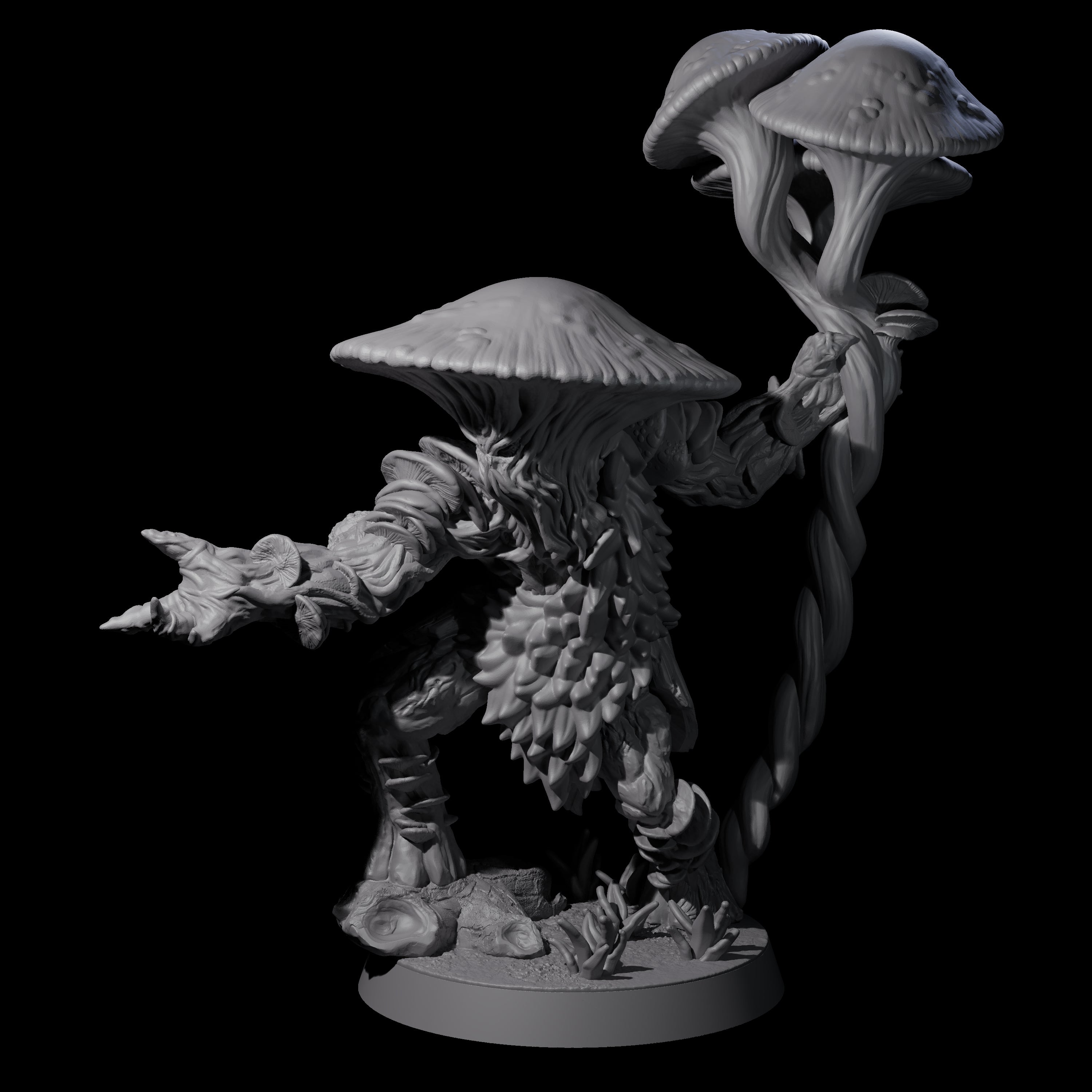 Spongy Myconid Warrior E Miniature for Dungeons and Dragons, Pathfinder or other TTRPGs