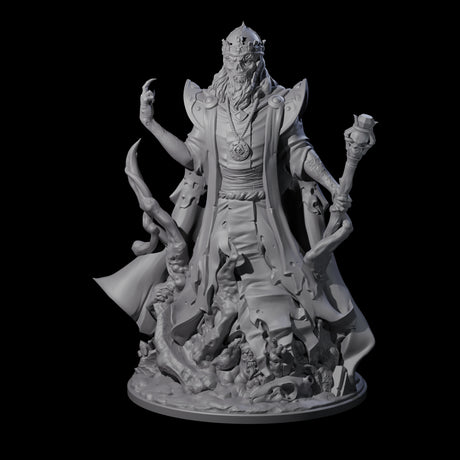 Spooky Lich Necromancer Miniature for Dungeons and Dragons, Pathfinder or other TTRPGs