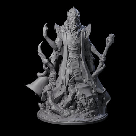 Spooky Lich Necromancer Miniature for Dungeons and Dragons, Pathfinder or other TTRPGs