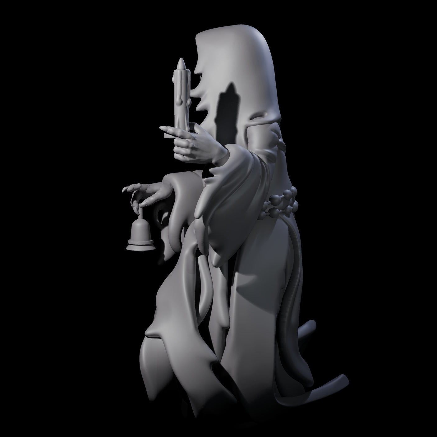 Spooky Staring Ghost Miniature for Dungeons and Dragons, Pathfinder or other TTRPGs