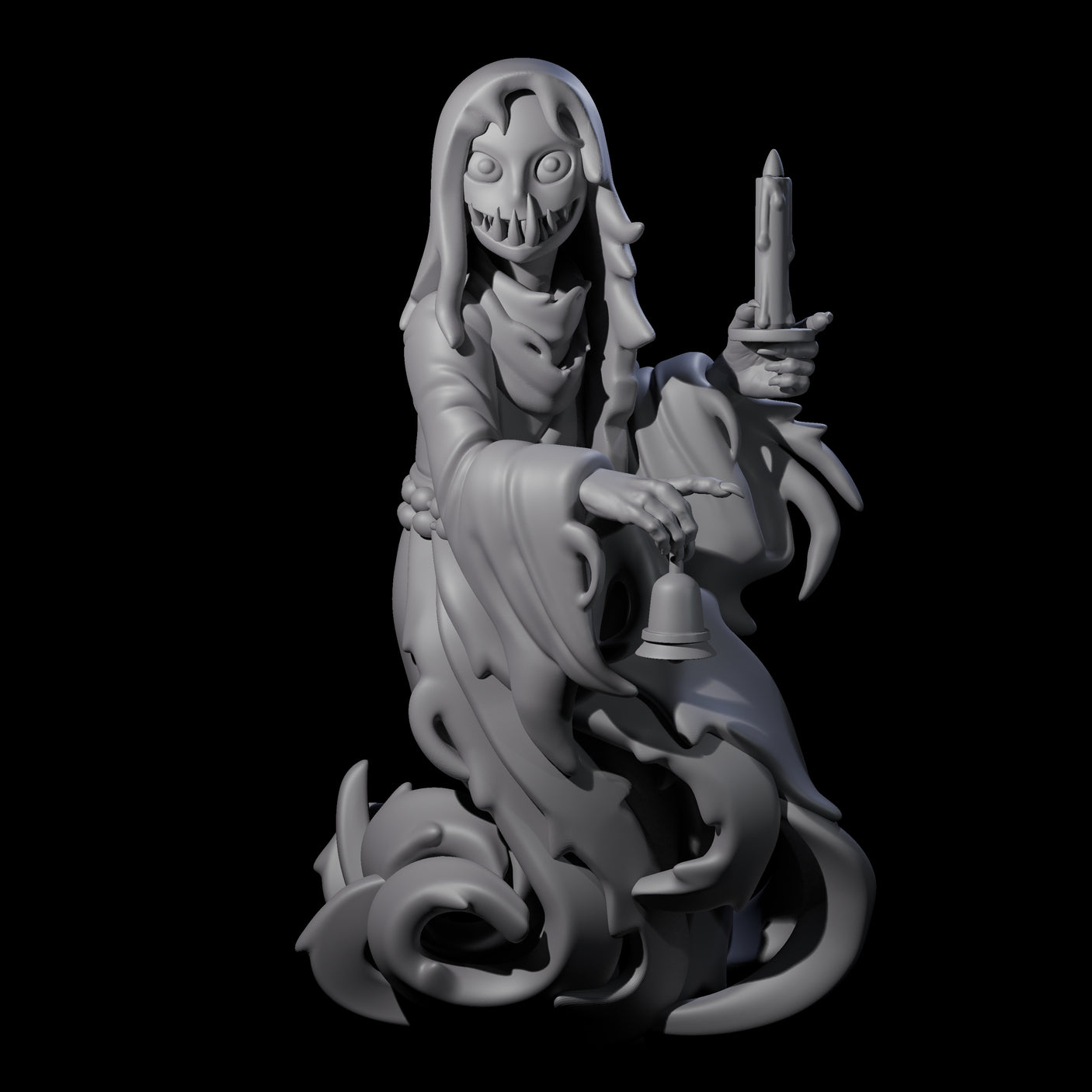 Spooky Staring Ghost Miniature for Dungeons and Dragons, Pathfinder or other TTRPGs