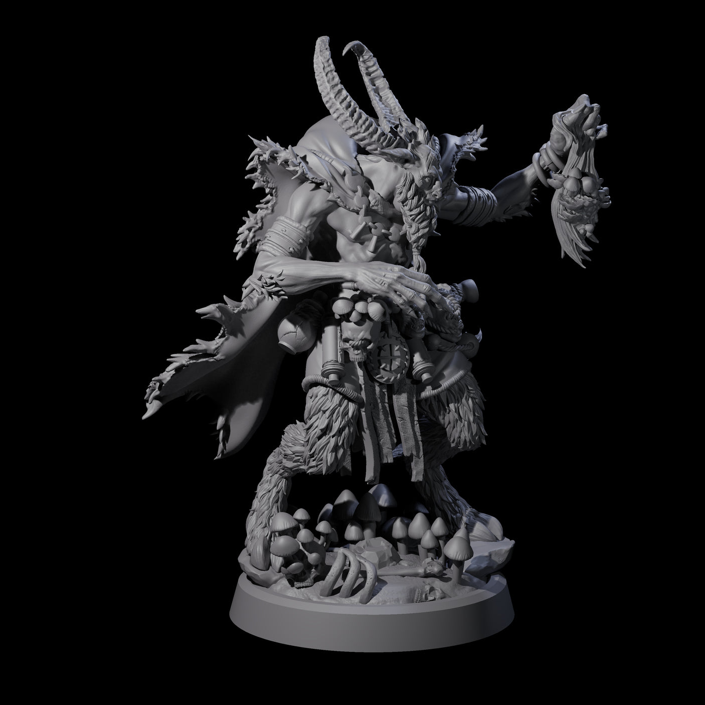 Spores Moulds and Fungus Satyr Trader Miniature for Dungeons and Dragons, Pathfinder or other TTRPGs
