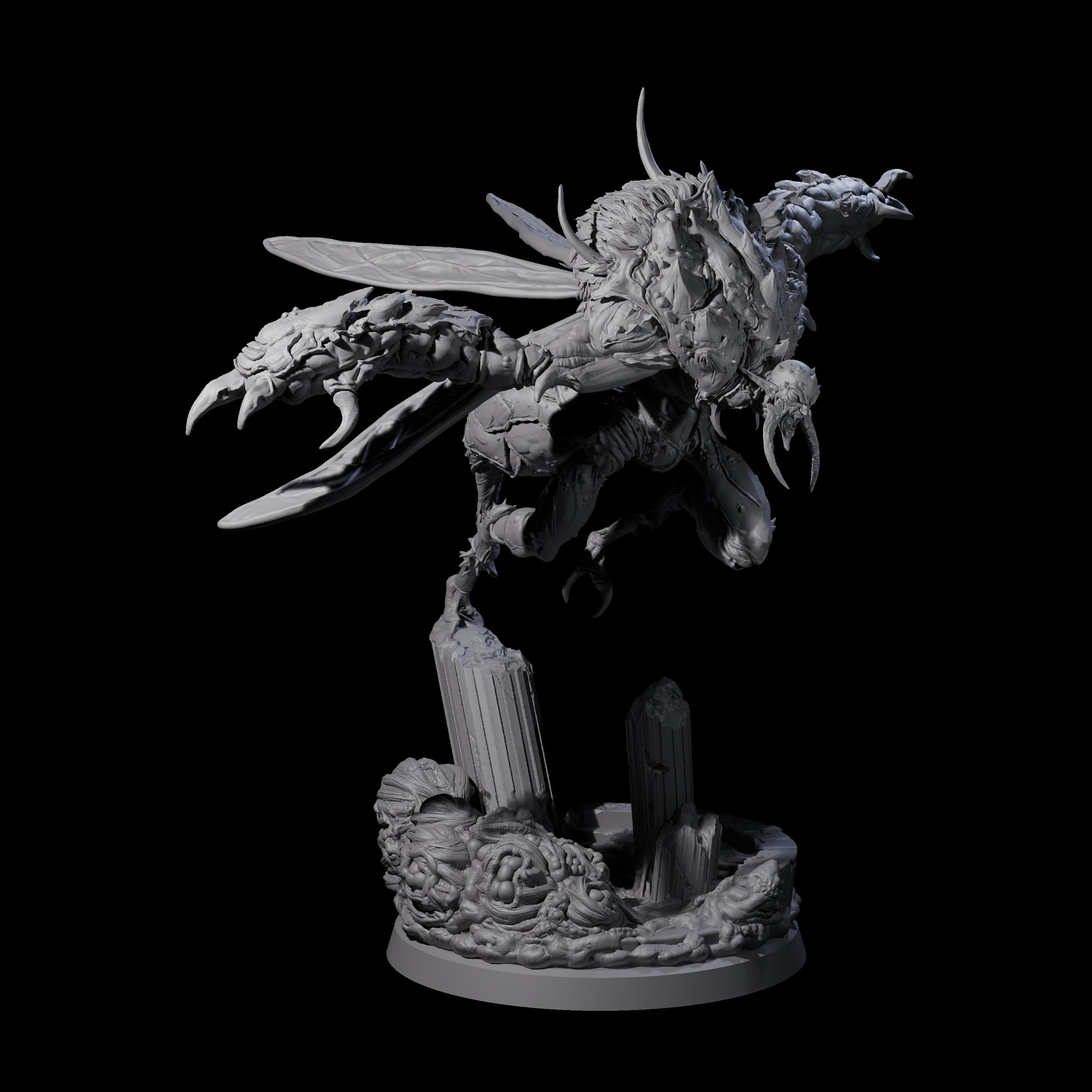 Springing Hive Sentinel A Miniature for Dungeons and Dragons, Pathfinder or other TTRPGs