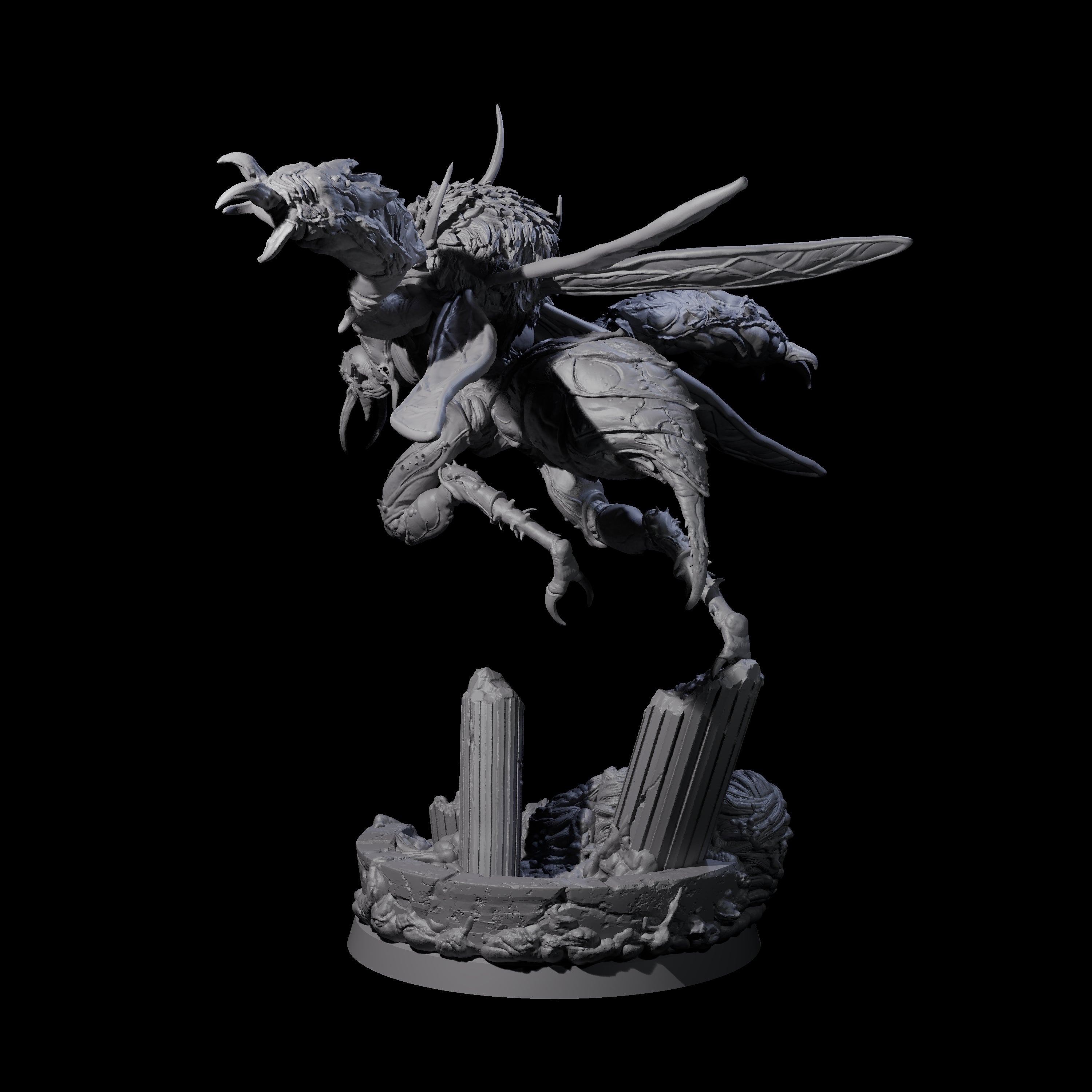 Springing Hive Sentinel A Miniature for Dungeons and Dragons, Pathfinder or other TTRPGs