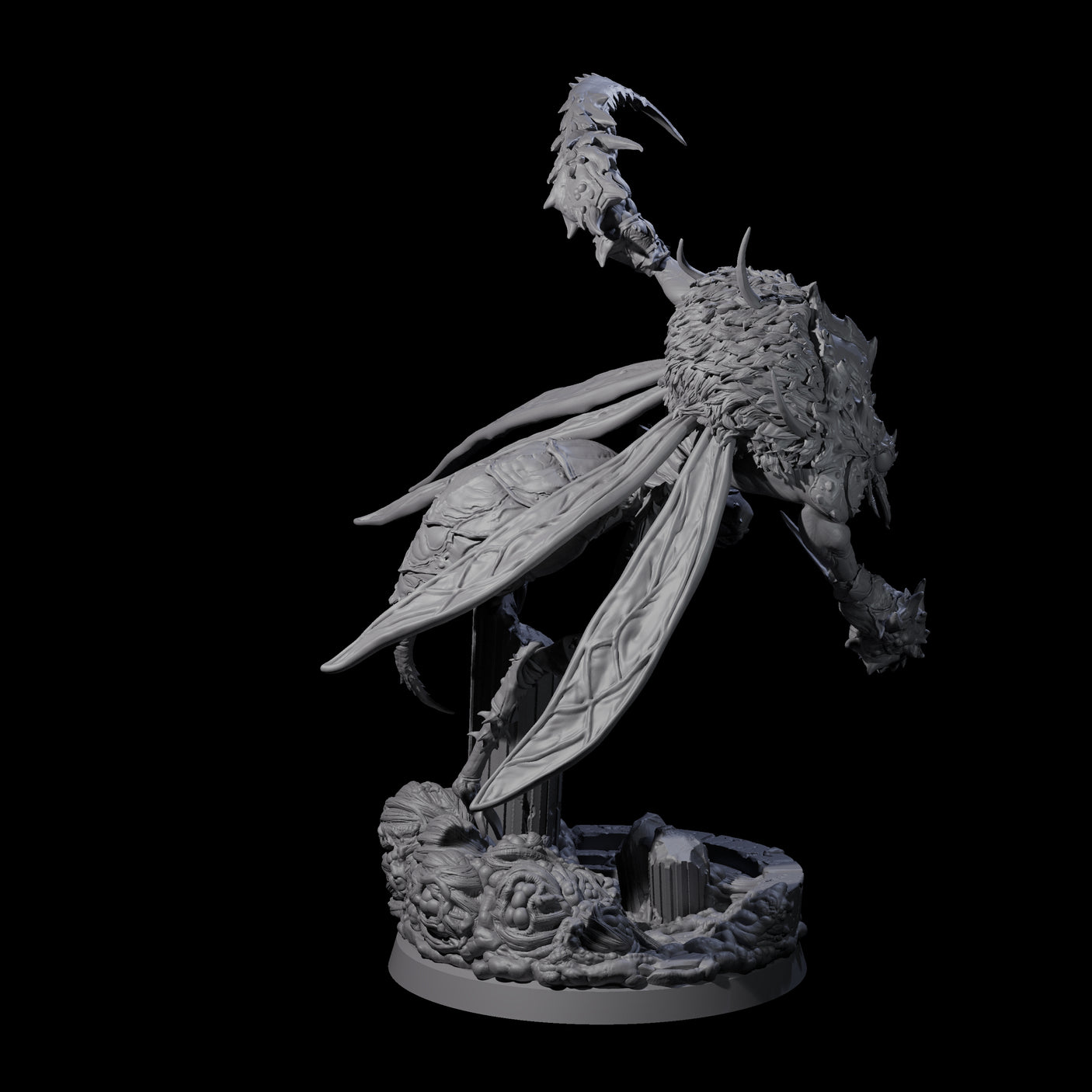 Springing Hive Sentinel B Miniature for Dungeons and Dragons, Pathfinder or other TTRPGs