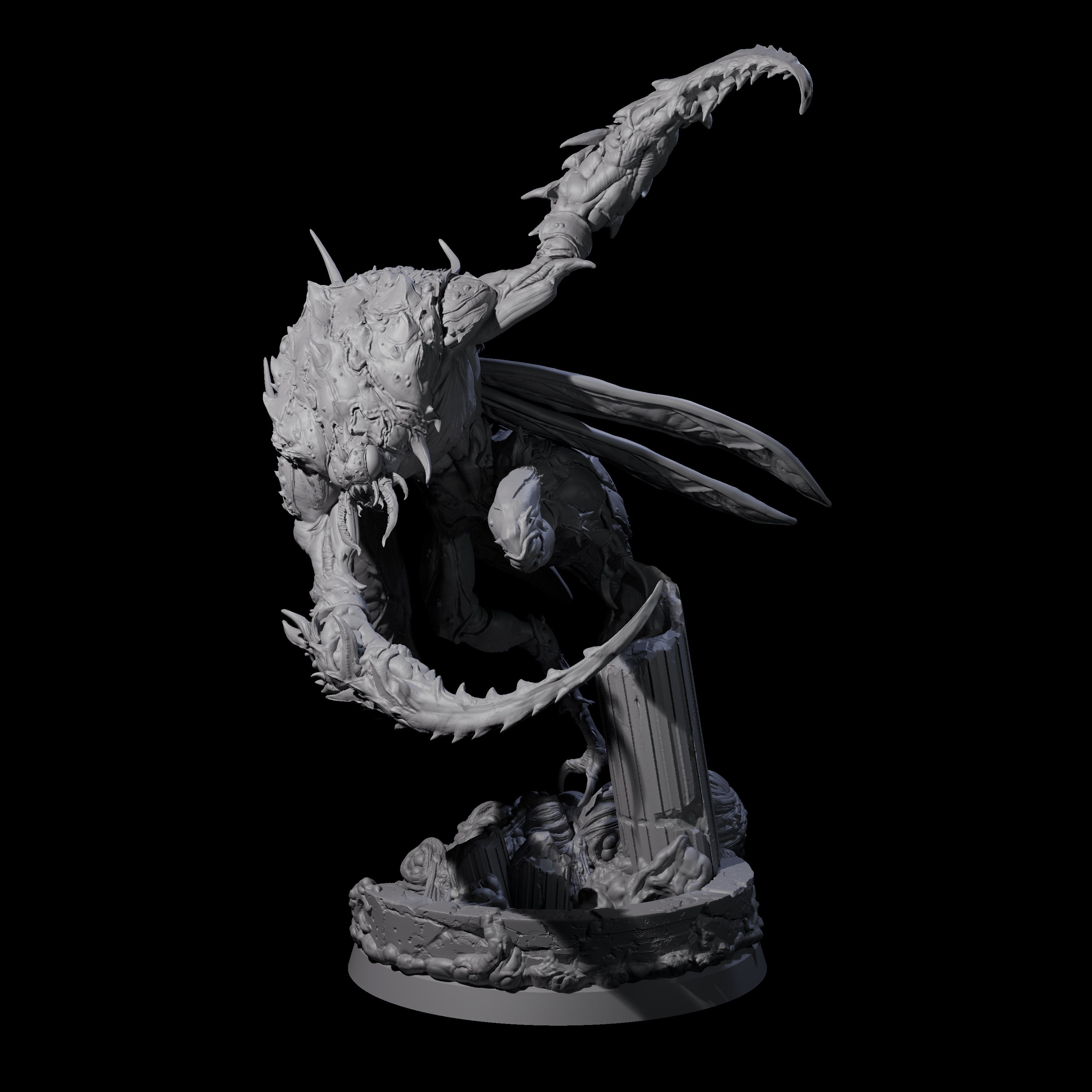 Springing Hive Sentinel B Miniature for Dungeons and Dragons, Pathfinder or other TTRPGs