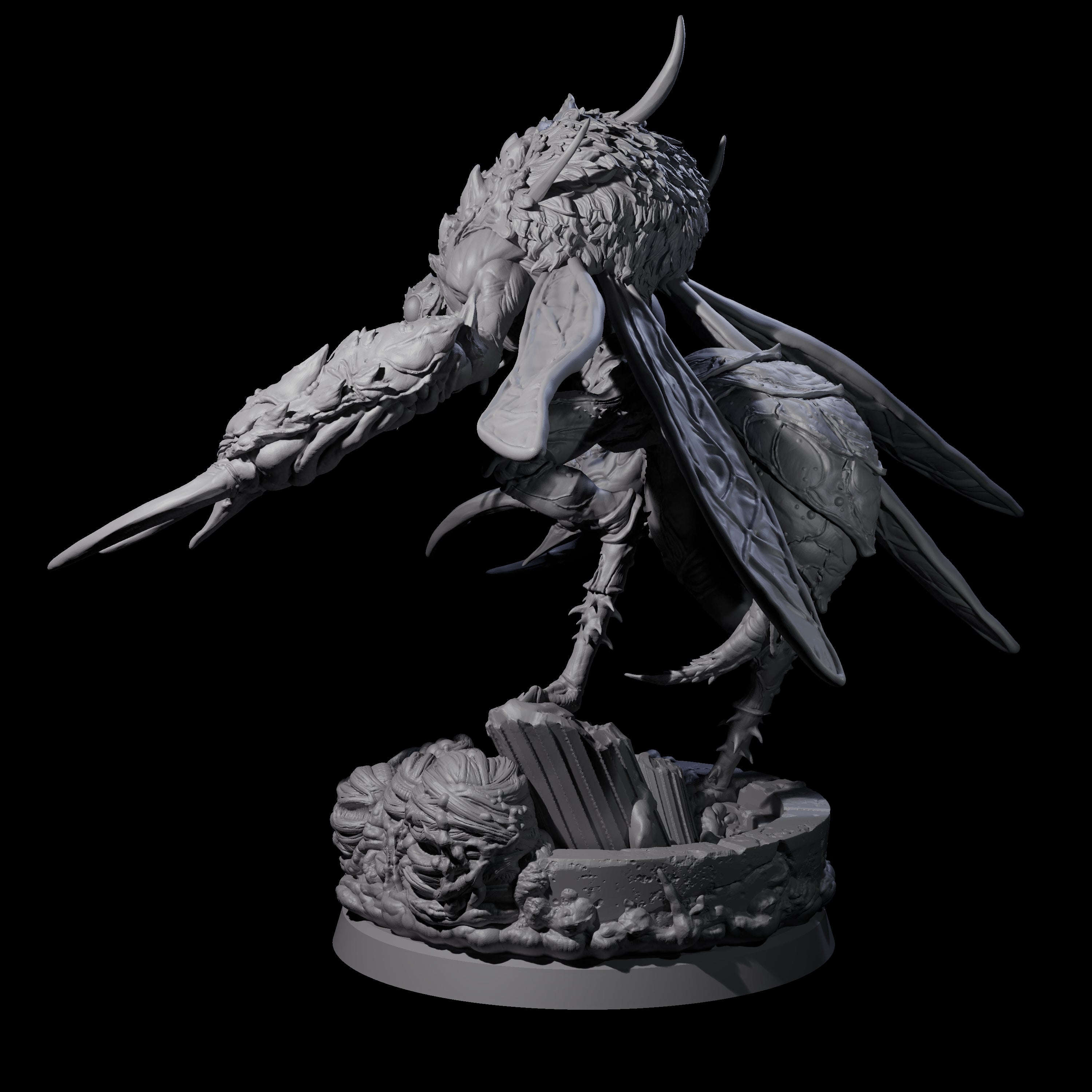 Springing Hive Sentinel C Miniature for Dungeons and Dragons, Pathfinder or other TTRPGs