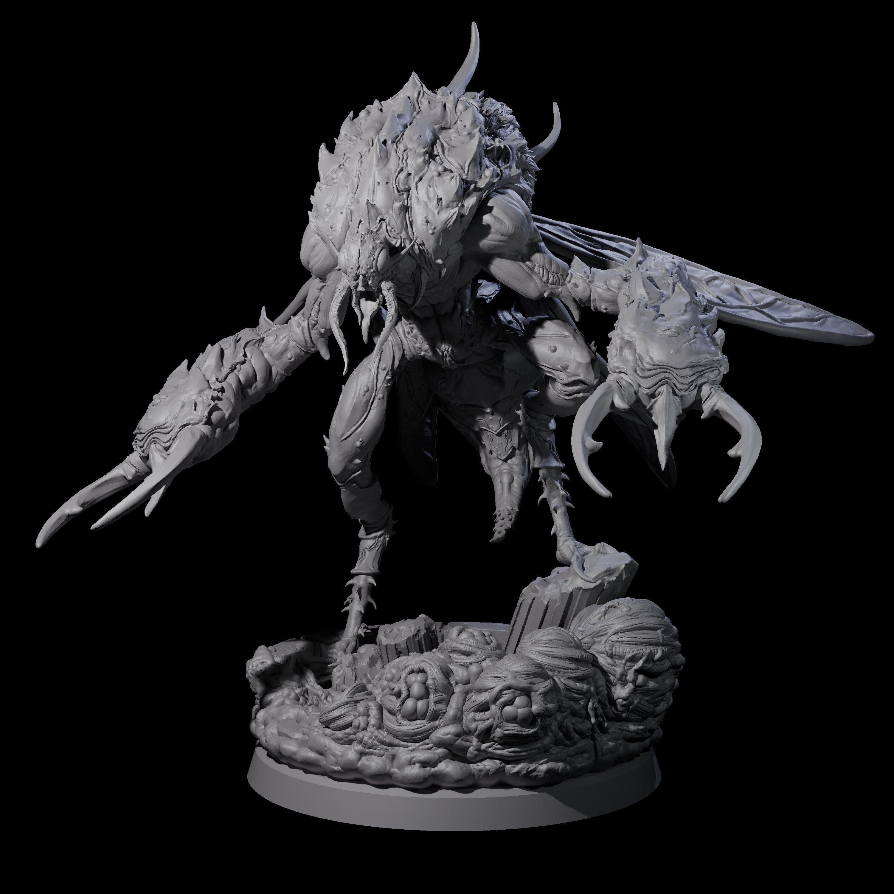 Springing Hive Sentinel C Miniature for Dungeons and Dragons, Pathfinder or other TTRPGs