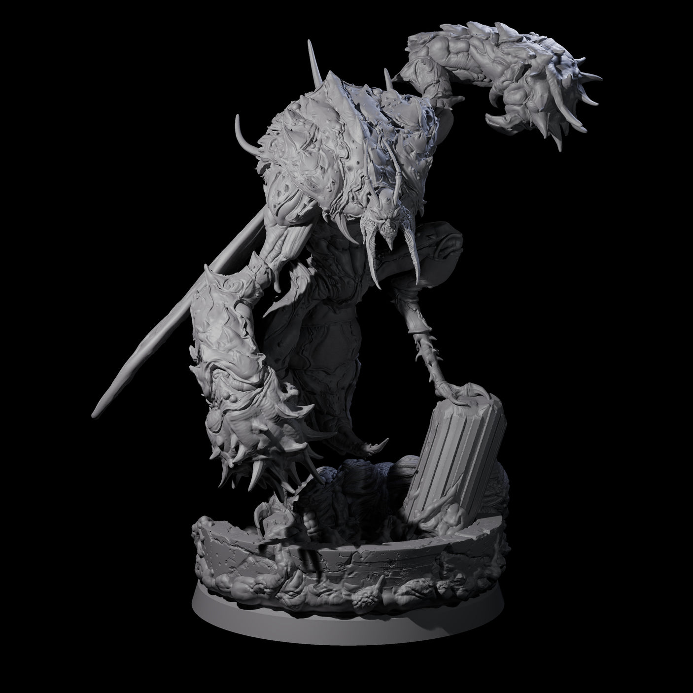 Springing Hive Sentinel D Miniature for Dungeons and Dragons, Pathfinder or other TTRPGs