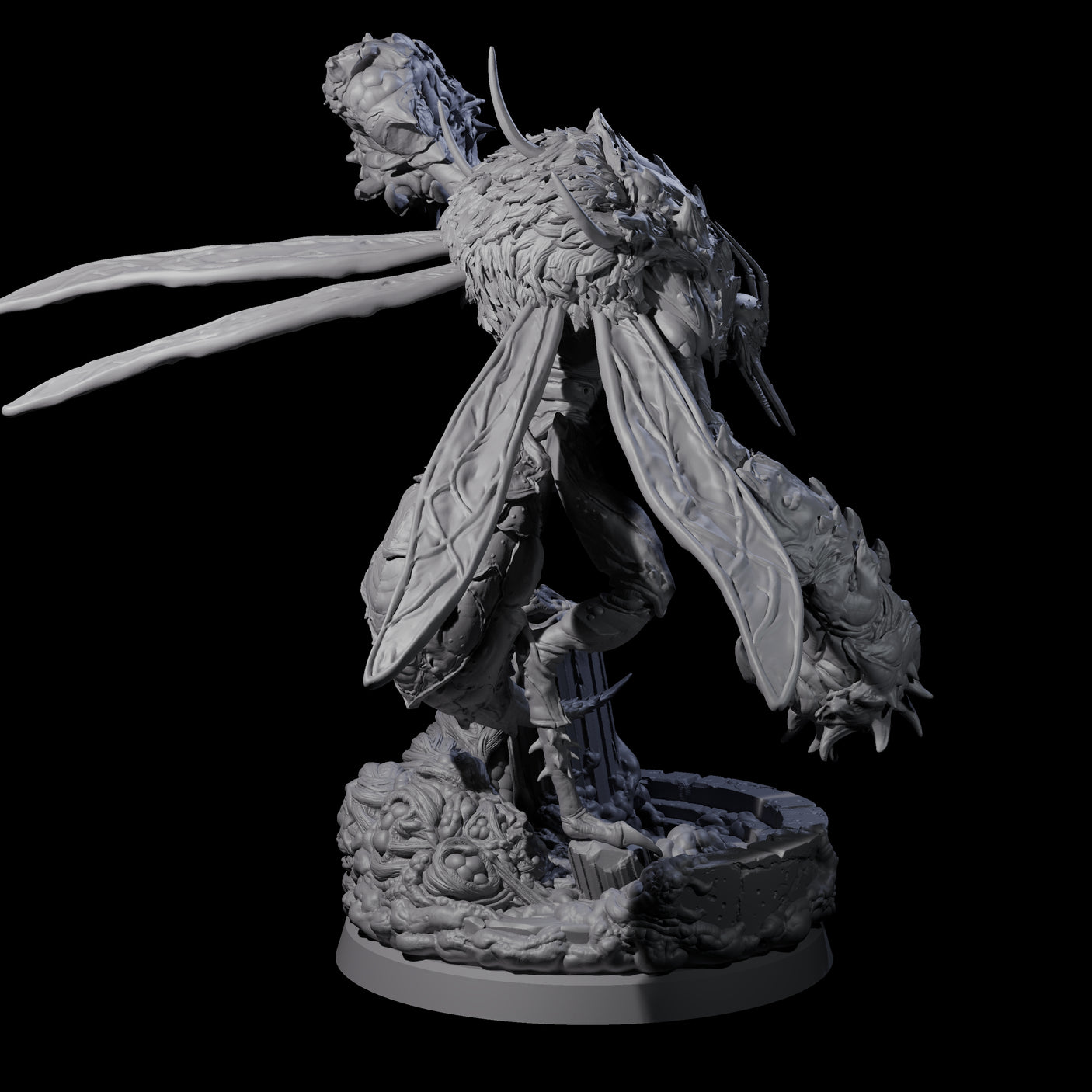 Springing Hive Sentinel D Miniature for Dungeons and Dragons, Pathfinder or other TTRPGs