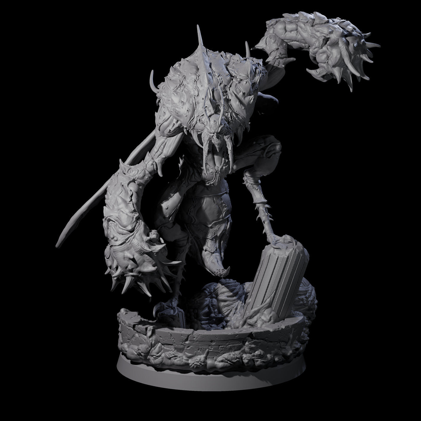 Springing Hive Sentinel D Miniature for Dungeons and Dragons, Pathfinder or other TTRPGs
