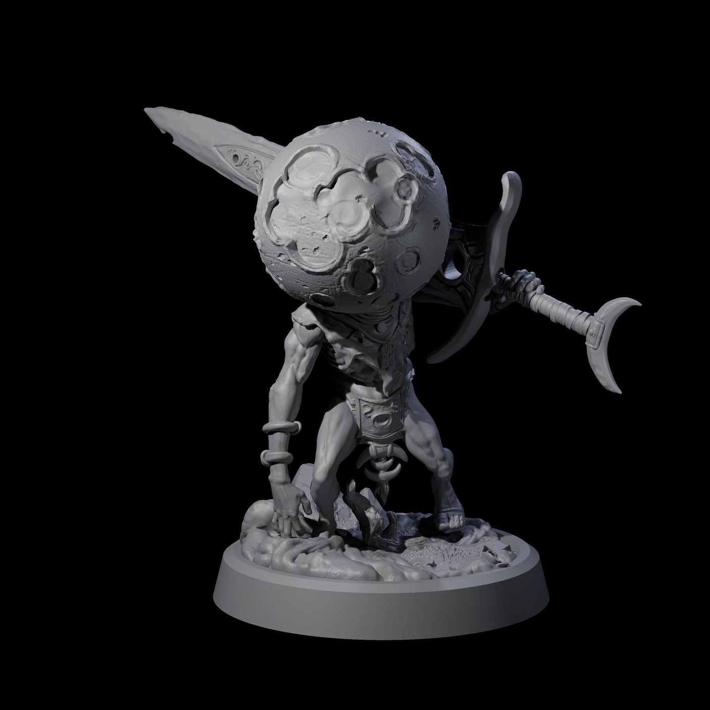 Spritely Azata Fighter B Miniature for Dungeons and Dragons, Pathfinder or other TTRPGs