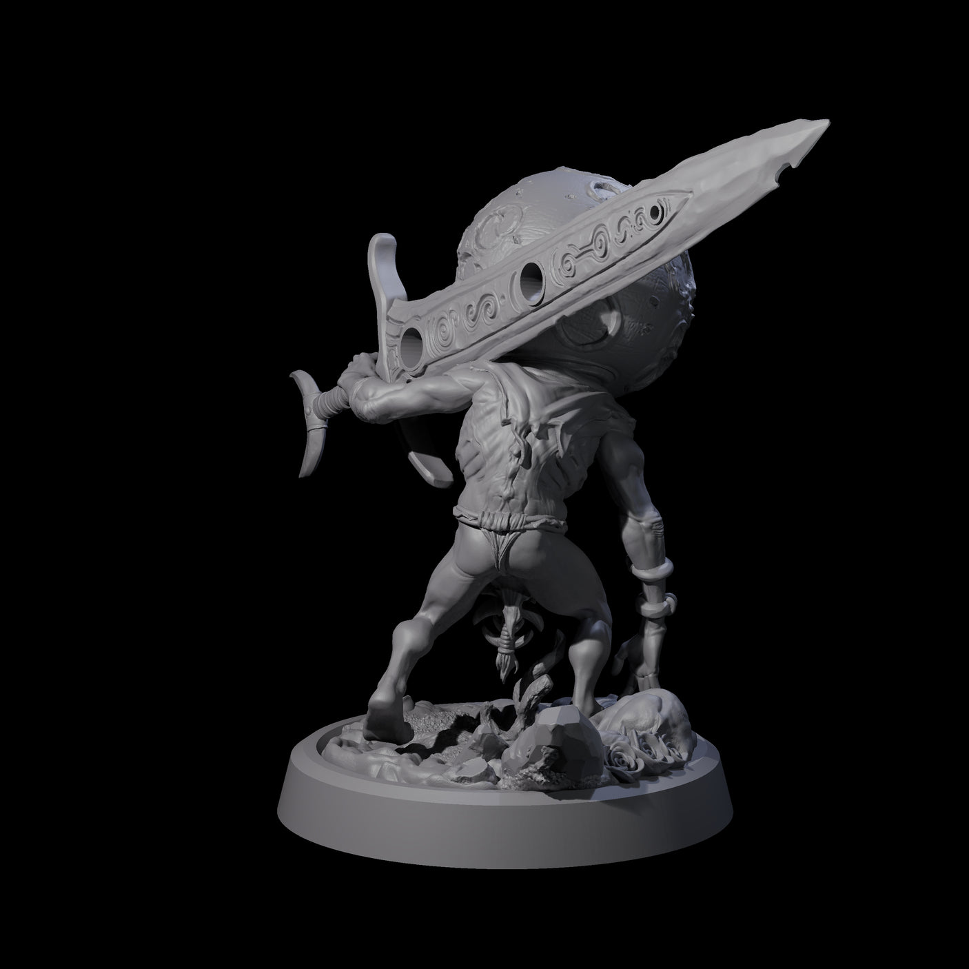 Spritely Azata Fighter B Miniature for Dungeons and Dragons, Pathfinder or other TTRPGs