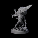 Spritely Azata Fighter B Miniature for Dungeons and Dragons, Pathfinder or other TTRPGs