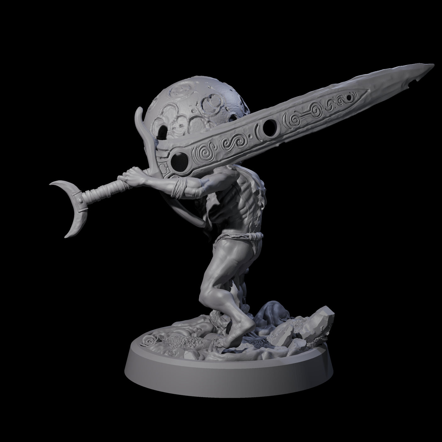 Spritely Azata Fighter B Miniature for Dungeons and Dragons, Pathfinder or other TTRPGs