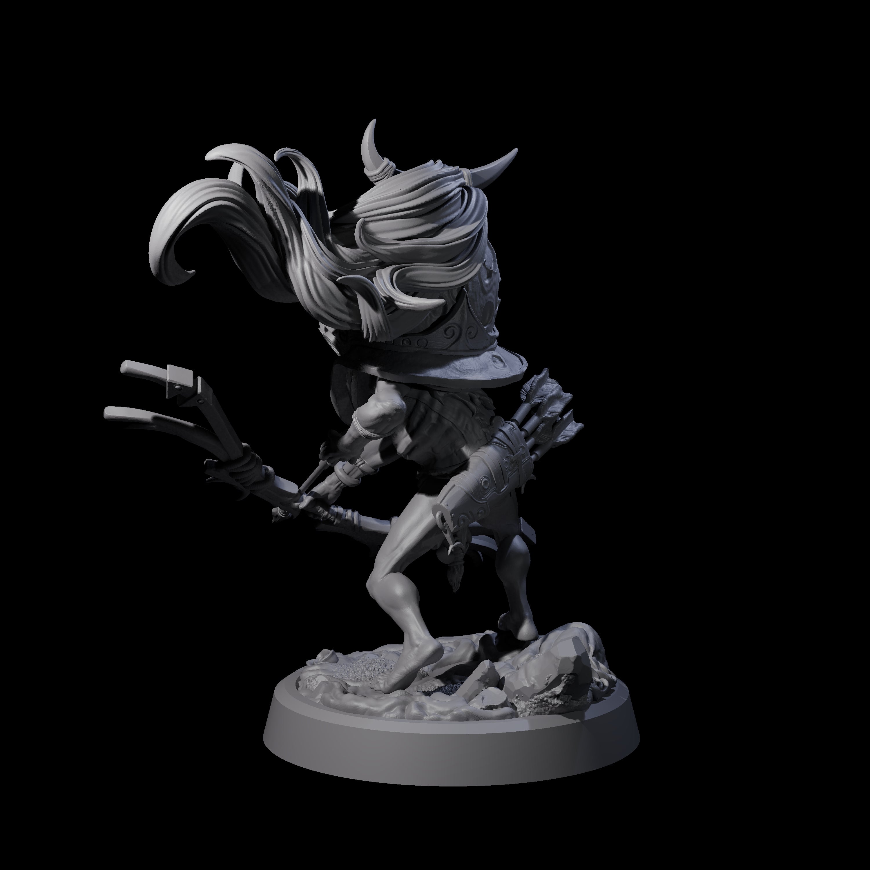 Spritely Azata Fighter C Miniature for Dungeons and Dragons, Pathfinder or other TTRPGs