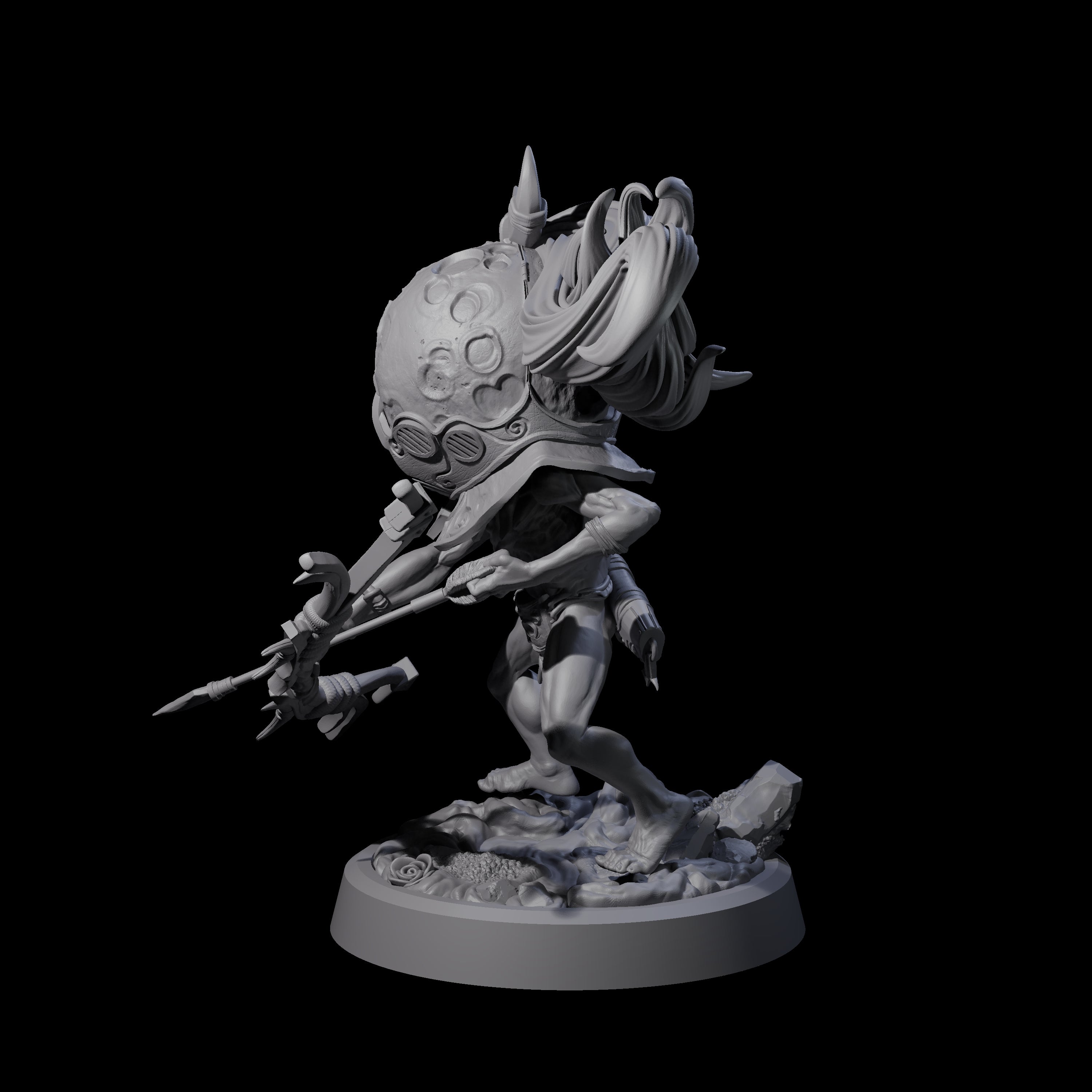 Spritely Azata Fighter C Miniature for Dungeons and Dragons, Pathfinder or other TTRPGs