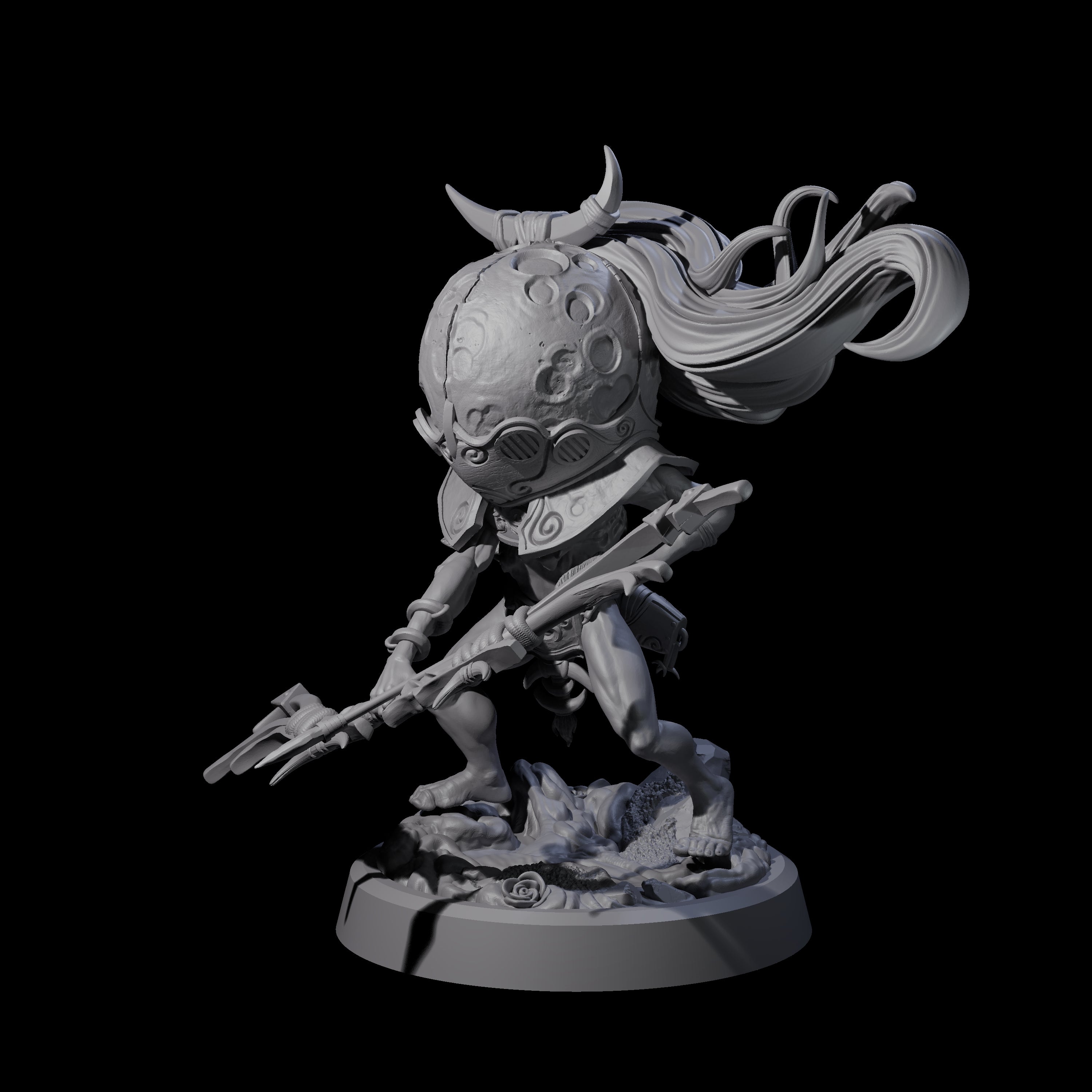 Spritely Azata Fighter C Miniature for Dungeons and Dragons, Pathfinder or other TTRPGs