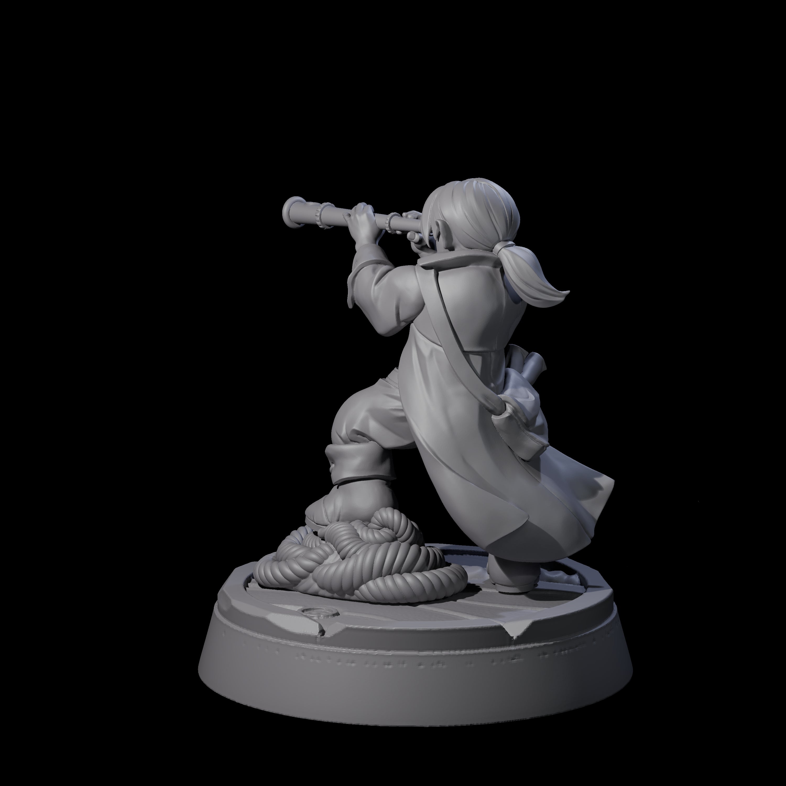 Spying Halfling Navigator Miniature for Dungeons and Dragons, Pathfinder or other TTRPGs