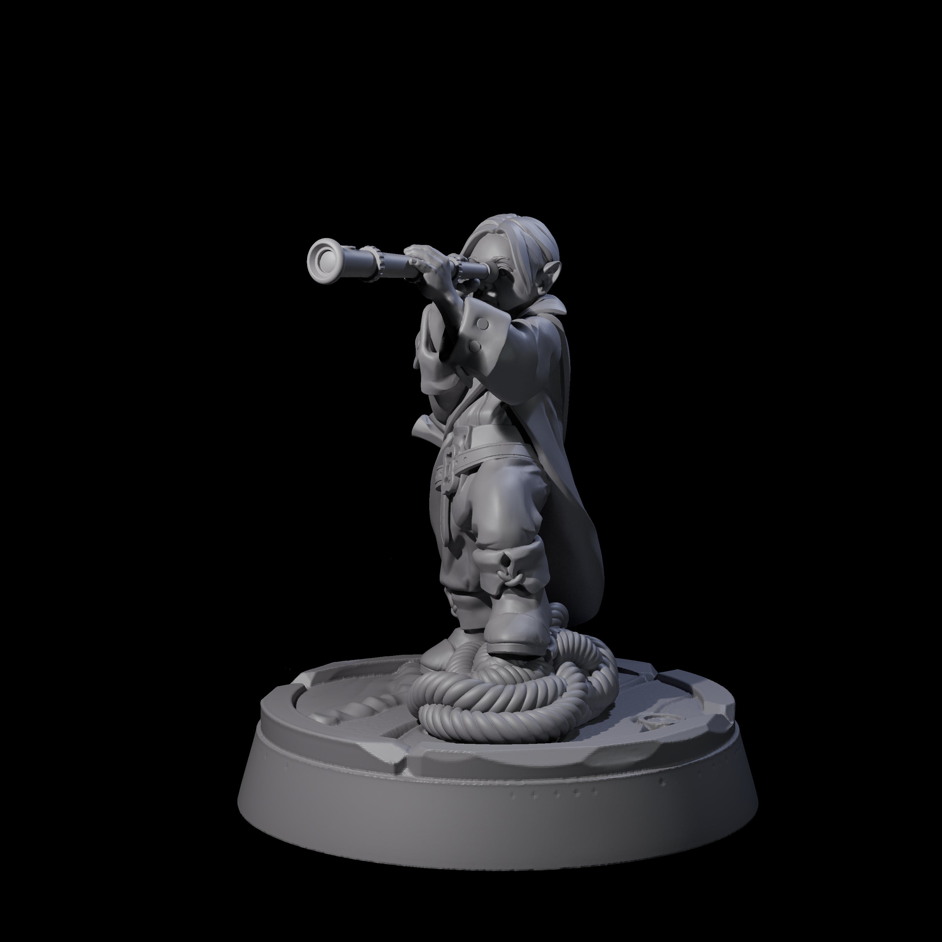 Spying Halfling Navigator Miniature for Dungeons and Dragons, Pathfinder or other TTRPGs