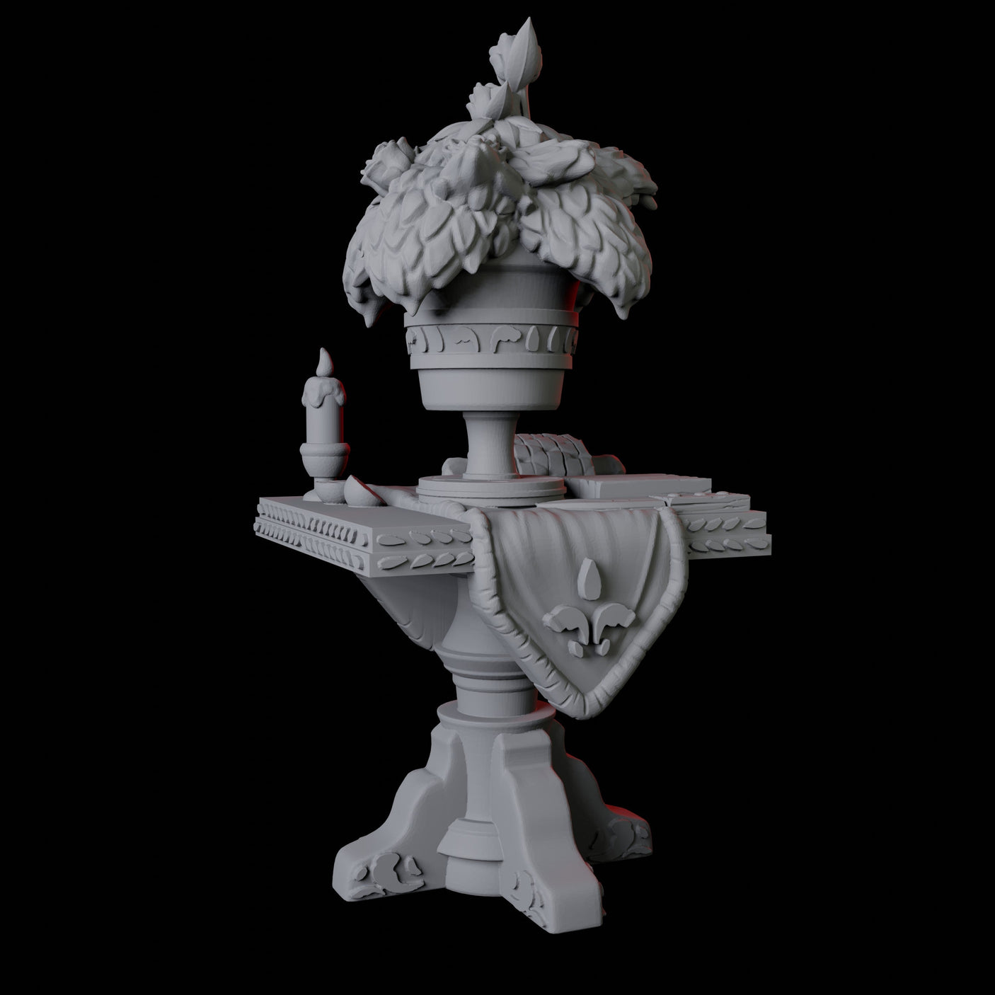 Square Feast Table Miniature for Dungeons and Dragons, Pathfinder or other TTRPGs