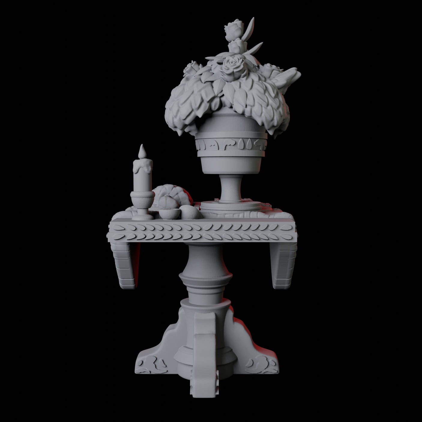 Square Feast Table Miniature for Dungeons and Dragons, Pathfinder or other TTRPGs