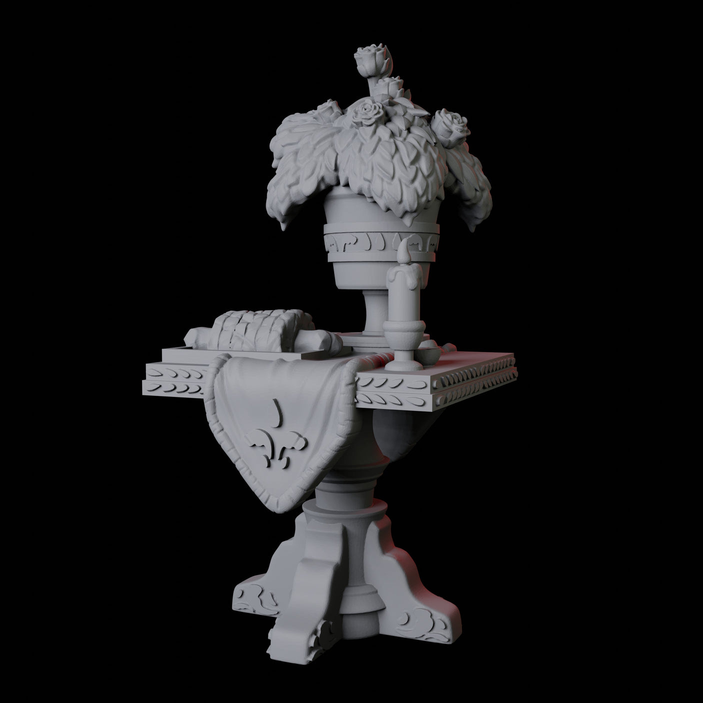 Square Feast Table Miniature for Dungeons and Dragons, Pathfinder or other TTRPGs