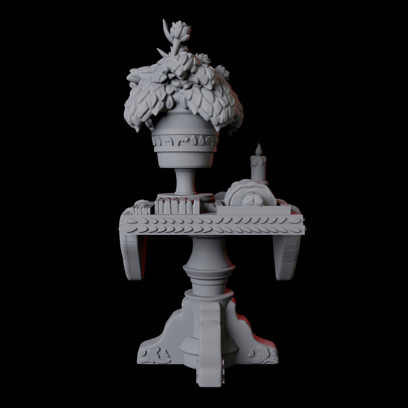 Square Feast Table Miniature for Dungeons and Dragons, Pathfinder or other TTRPGs