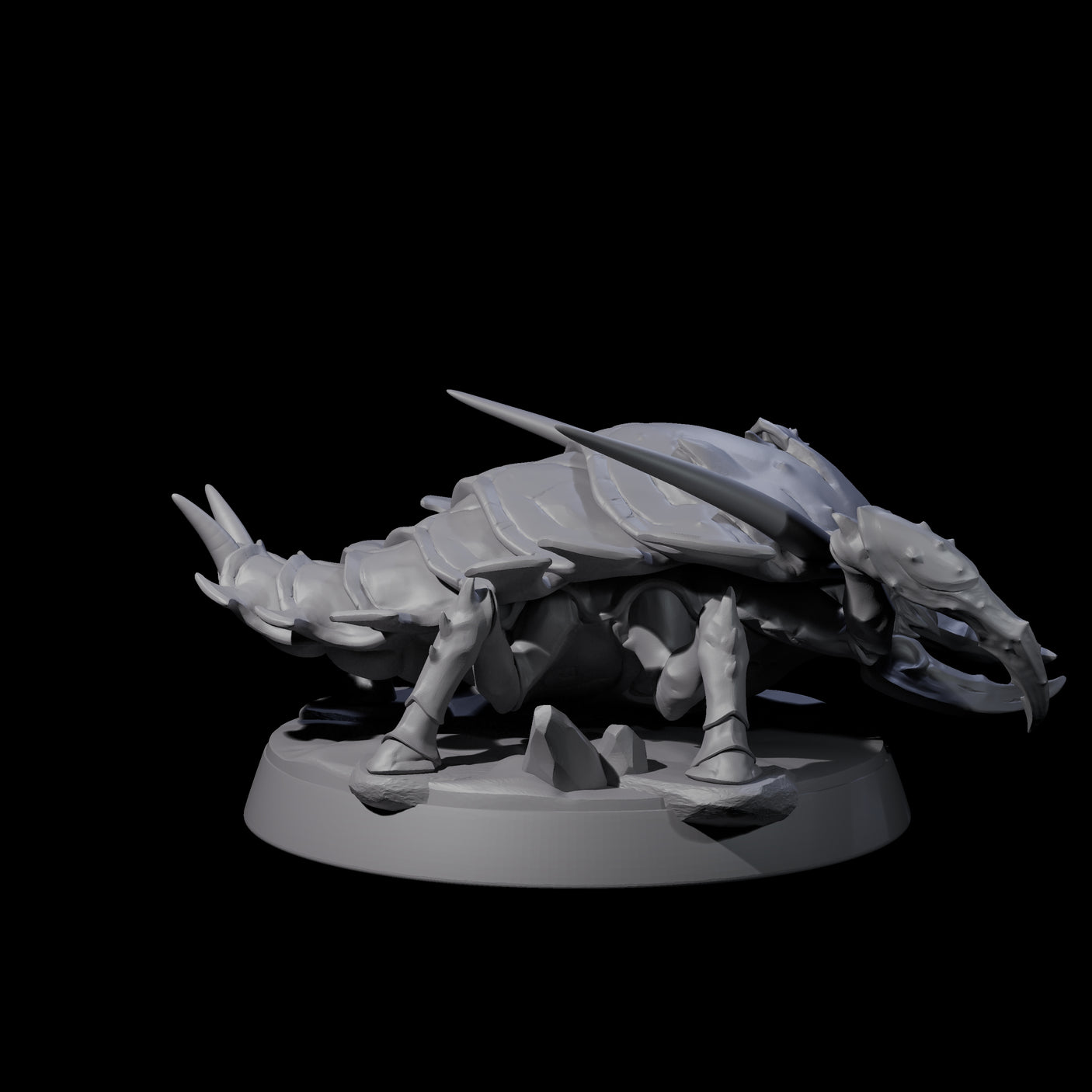 Squat Ankheg D Miniature for Dungeons and Dragons, Pathfinder or other TTRPGs