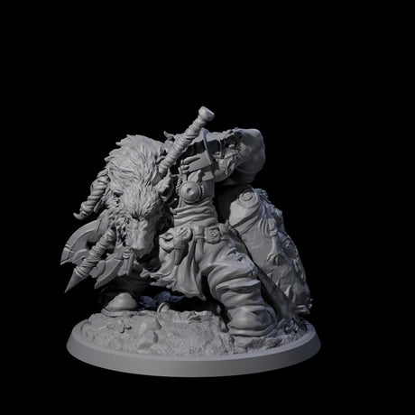Squat Grinning Ogre A Miniature for Dungeons and Dragons, Pathfinder or other TTRPGs