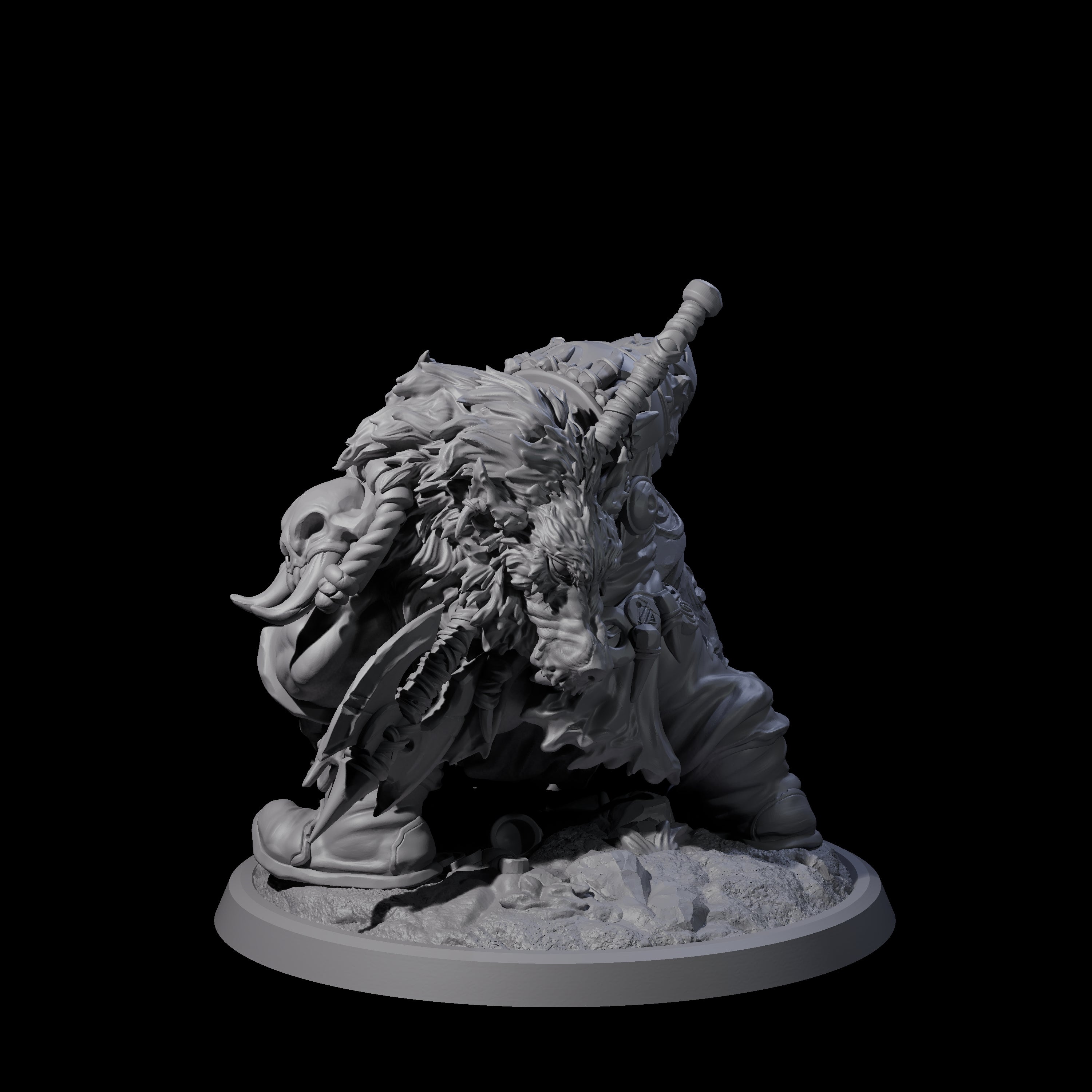Squat Grinning Ogre A Miniature for Dungeons and Dragons, Pathfinder or other TTRPGs