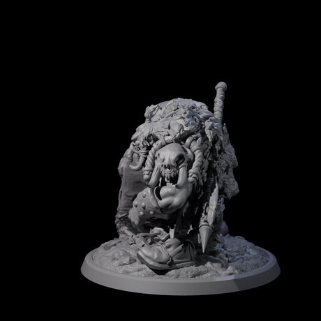 Squat Grinning Ogre A Miniature for Dungeons and Dragons, Pathfinder or other TTRPGs