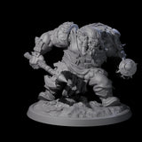 Squat Grinning Ogre C Miniature for Dungeons and Dragons, Pathfinder or other TTRPGs