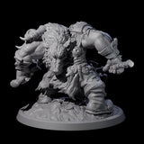 Squat Grinning Ogre C Miniature for Dungeons and Dragons, Pathfinder or other TTRPGs