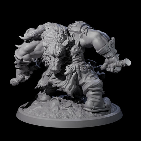 Squat Grinning Ogre C Miniature for Dungeons and Dragons, Pathfinder or other TTRPGs
