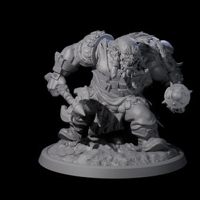 Squat Grinning Ogre C Miniature for Dungeons and Dragons, Pathfinder or other TTRPGs