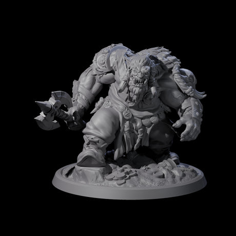 Squat Grinning Ogre D Miniature for Dungeons and Dragons, Pathfinder or other TTRPGs