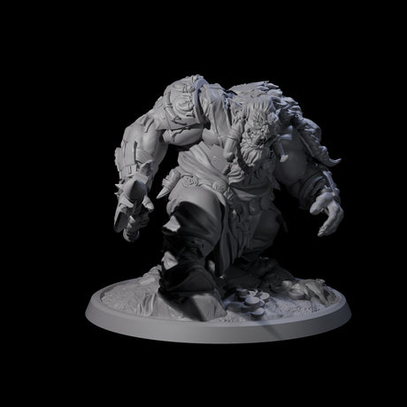 Squat Grinning Ogre D Miniature for Dungeons and Dragons, Pathfinder or other TTRPGs